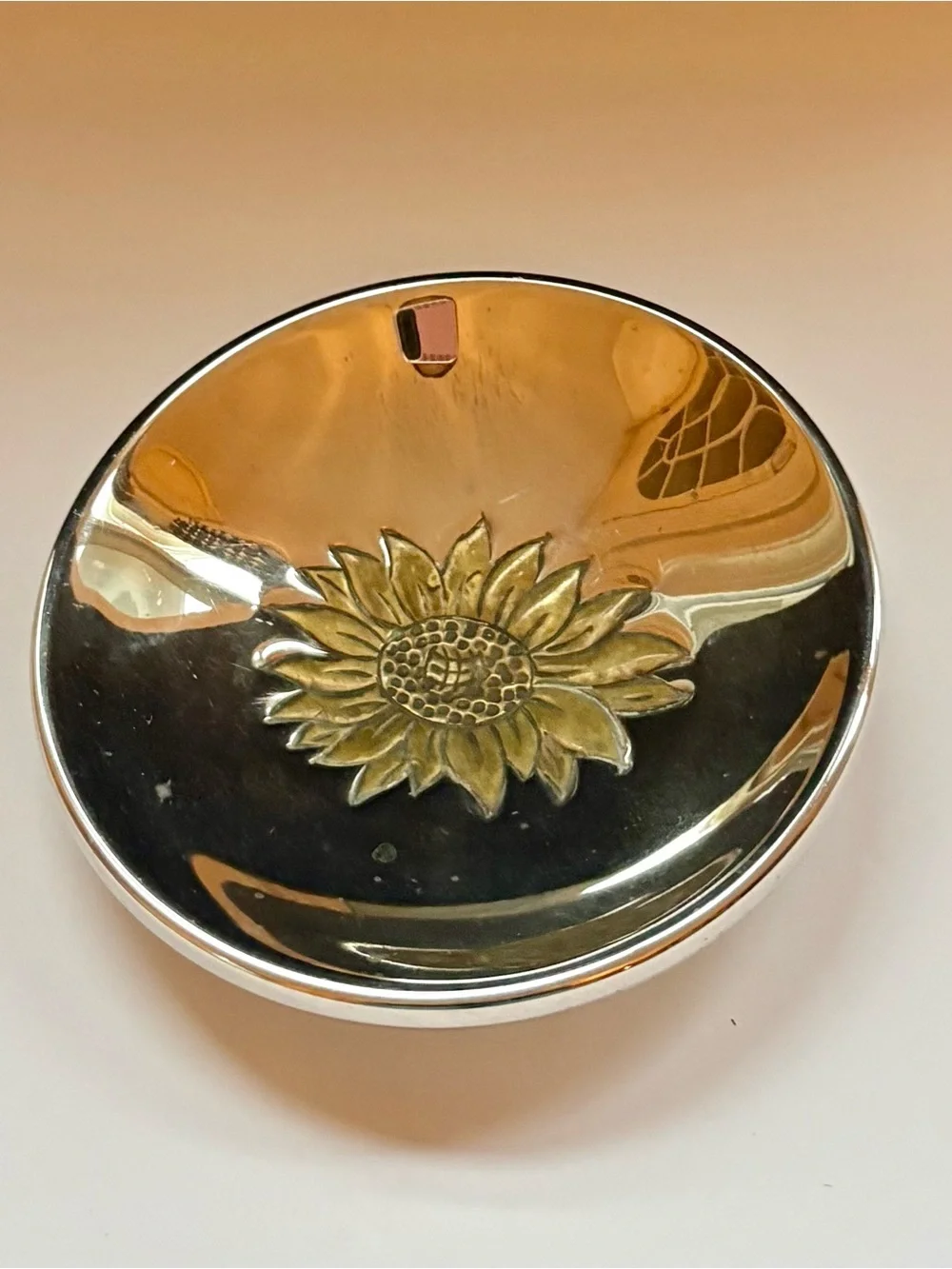 Stamped Sunflower Ring Dish